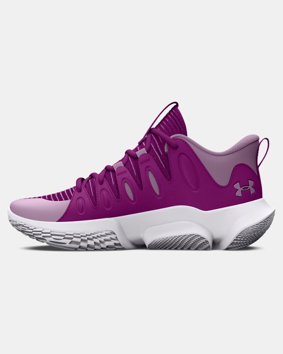 女士UA Flow Breakthru 4籃球鞋 in Purple image number 1